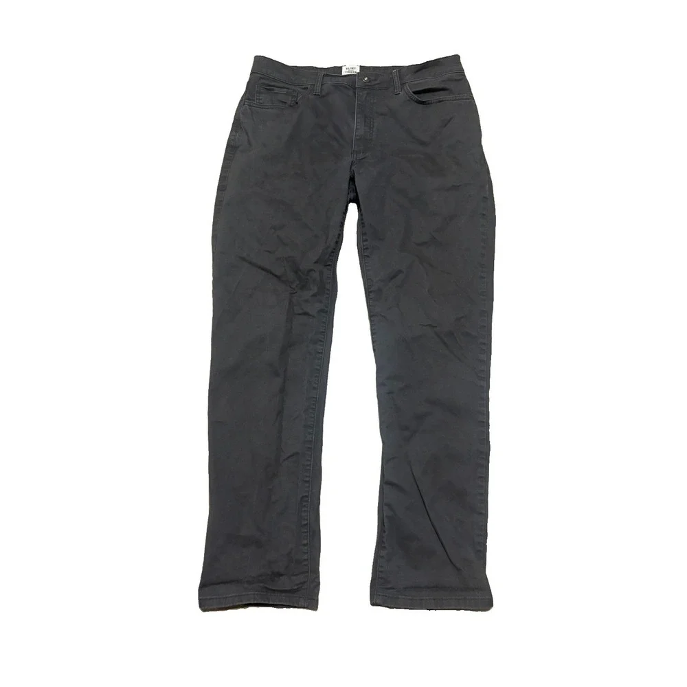 Flint And Tinder Mens 34x32 5 Pocket Pant Straight Fit Gray Stretch Chino